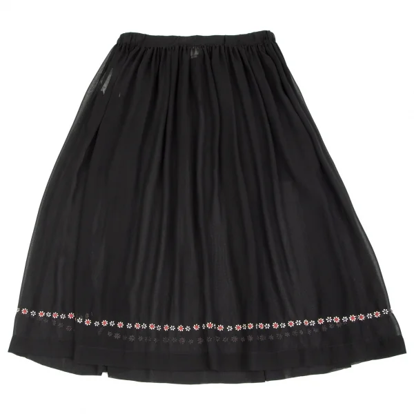 コムコム コムデギャルソン×ジュープ バイ ジャッキーCOMME des GARCONS×Jupe BY JACKIE フラワー刺繍ラウンドカラーセットアップ 黒M/S K-92731_016
