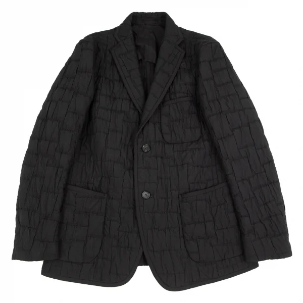イッセイミヤケ　ジャケット　黒　パイピング イッセイミヤケ メンISSEY MIYAKE MEN ブロック織りパイピング