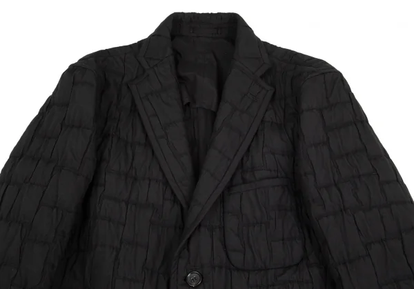 イッセイミヤケ　ジャケット　黒　パイピング イッセイミヤケ メンISSEY MIYAKE MEN ブロック織りパイピング