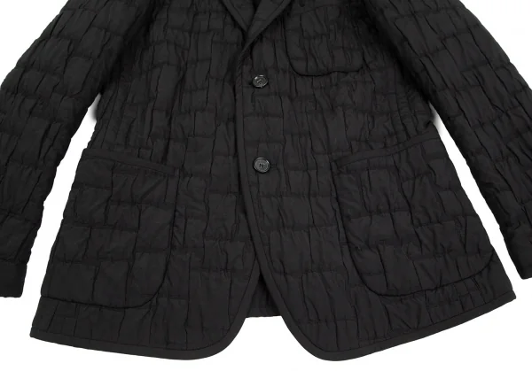 イッセイミヤケ　ジャケット　黒　パイピング イッセイミヤケ メンISSEY MIYAKE MEN ブロック織りパイピング