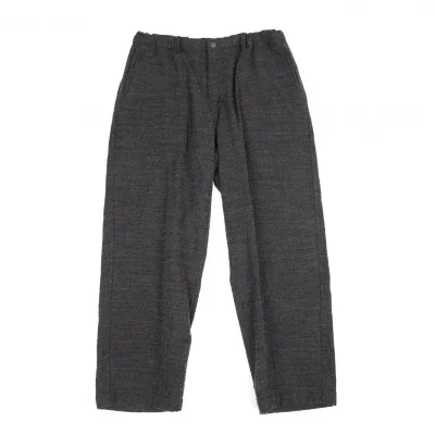 イッセイミヤケ メンISSEY MIYAKE MEN リバーシブル起毛パンツ チャコール黒