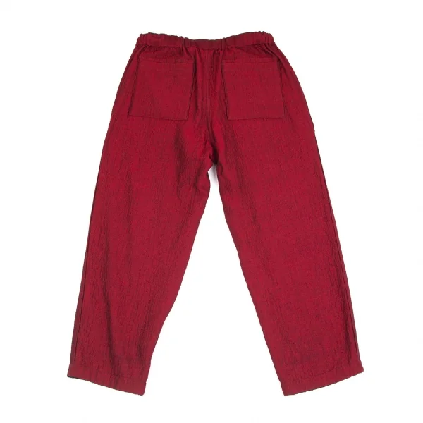 イッセイミヤケ メンISSEY MIYAKE MEN リバーシブル起毛パンツ 黒赤3 K-92764_014