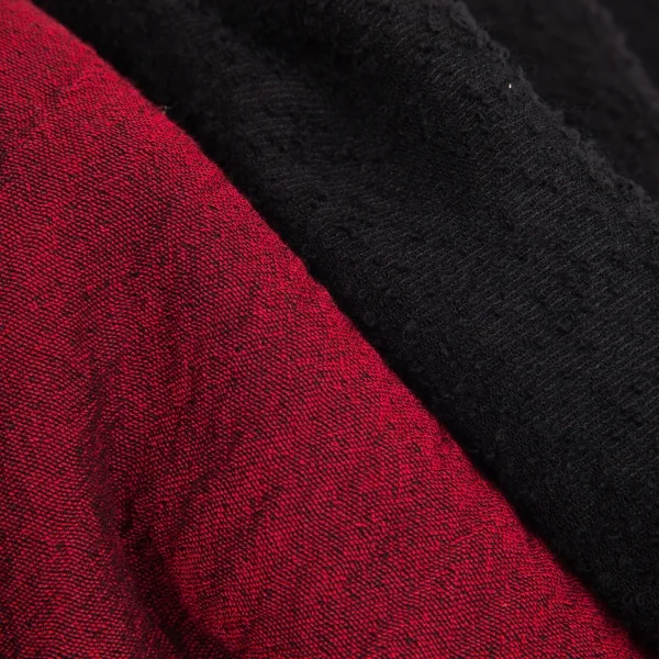 イッセイミヤケ メンISSEY MIYAKE MEN リバーシブル起毛パンツ 黒赤3 K-92764_015