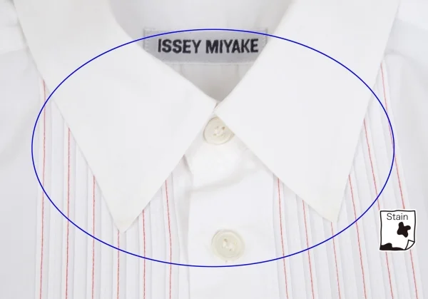 ISSEY MIYAKE Front Tuck Cotton Long Sleeve Shirt K-92800_004