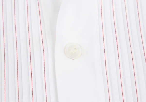 ISSEY MIYAKE Front Tuck Cotton Long Sleeve Shirt K-92800_007