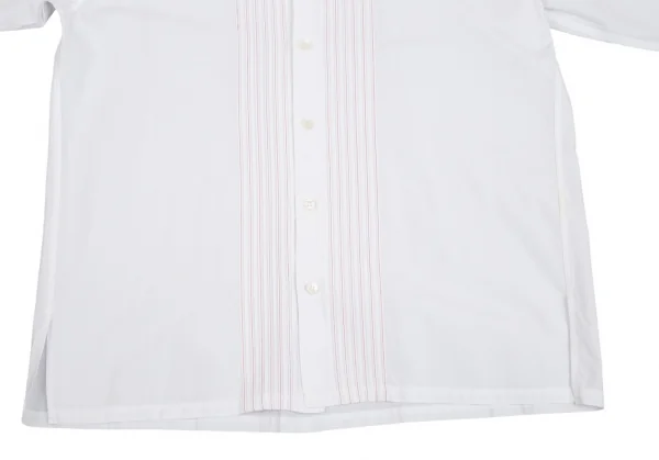 ISSEY MIYAKE Front Tuck Cotton Long Sleeve Shirt K-92800_011