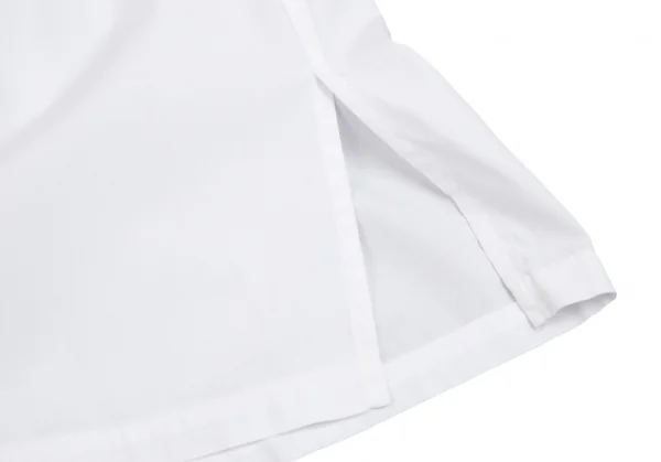 ISSEY MIYAKE Front Tuck Cotton Long Sleeve Shirt K-92800_013