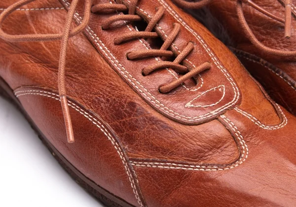 ミハラヤスヒロMIHARA YASUHIRO クレープソールヌメ革スニーカー 飴色23.5 K-92805_004