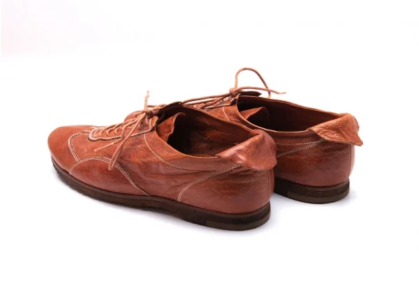 ミハラヤスヒロMIHARA YASUHIRO クレープソールヌメ革スニーカー 飴色23.5 K-92805_007