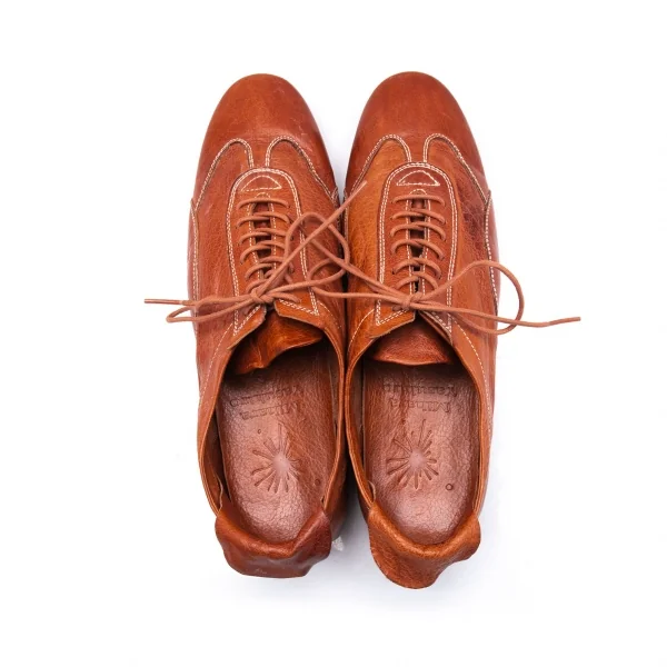 ミハラヤスヒロMIHARA YASUHIRO クレープソールヌメ革スニーカー 飴色23.5 K-92805_009