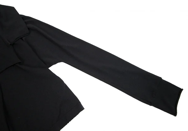 ミチコバイワイズMICHIKO by Y’s レーヨンポリ脇開きニットカーディガン 黒2 K-92806_005