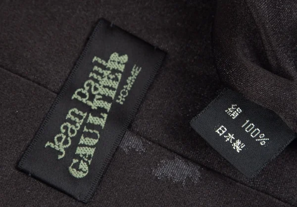 ジャンポールゴルチエ オムJean Paul GAULTIER HOMME シルク漢字ジャガードネクタイ 黒 K-92870_010