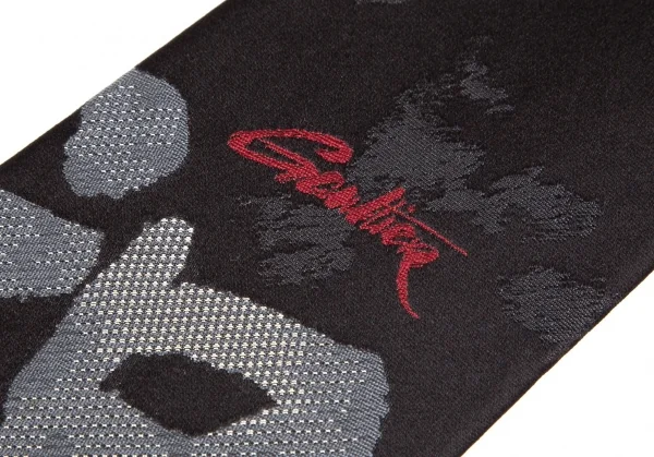ジャンポールゴルチエ オムJean Paul GAULTIER HOMME シルク漢字ジャガードネクタイ 黒 K-92870_006