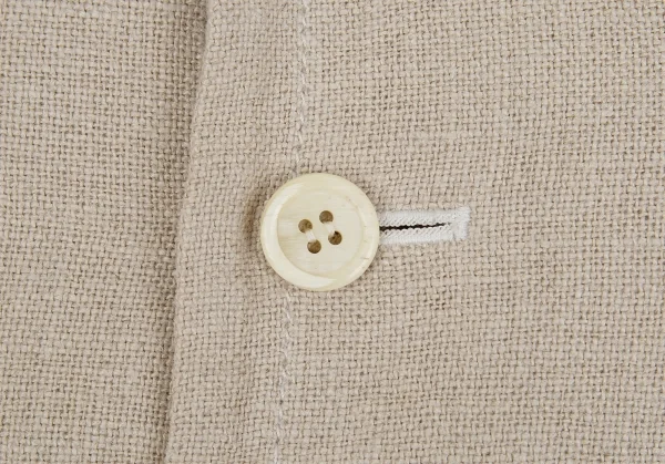 コムコム コムデギャルソンCOMME des GARCONS粗織りリネンラウンドカラージャケット ベージュM K-92876_004