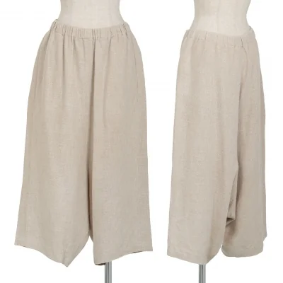 コムコム コムデギャルソンCOMME des GARCONS 粗織りリネンペンギンサルエルパンツ ベージュ