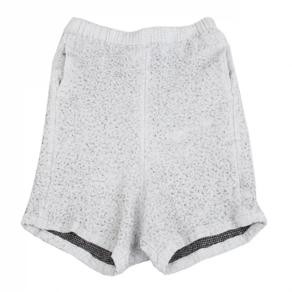 コムコム コムデギャルソンCOMME des GARCONS 裏千鳥サルエルショートパンツ ライトグレーS K-92894_001