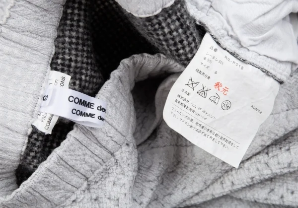 コムコム コムデギャルソンCOMME des GARCONS 裏千鳥サルエルショートパンツ ライトグレーS K-92894_013