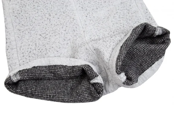 コムコム コムデギャルソンCOMME des GARCONS 裏千鳥サルエルショートパンツ ライトグレーS K-92894_007