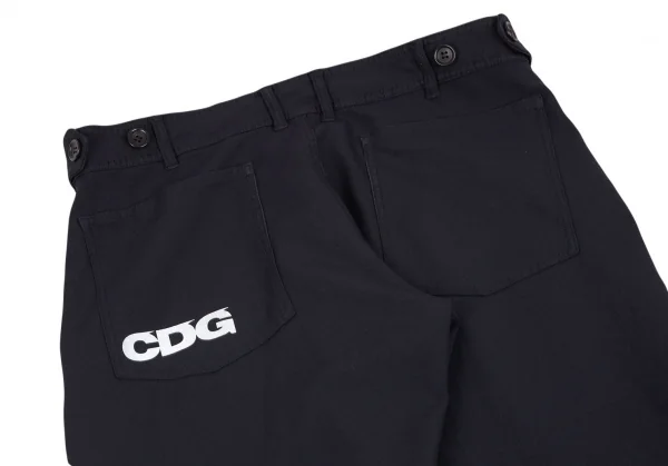 コムデギャルソンCDG バックポケットロゴプリントポリエステルヒップハングパンツ 紺M K-92904_002