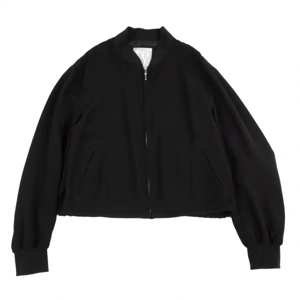 ワークショップWORKSHOP ポリエステルギャバジップアップブルゾン 黒M位 K-92938_002
