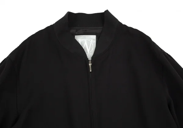 ワークショップWORKSHOP ポリエステルギャバジップアップブルゾン 黒M位 K-92938_003