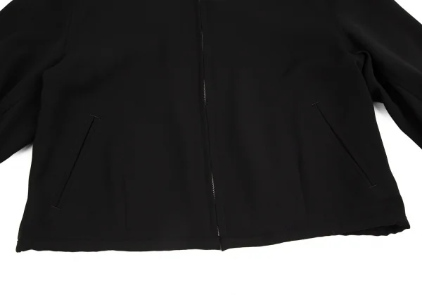 ワークショップWORKSHOP ポリエステルギャバジップアップブルゾン 黒M位 K-92938_009