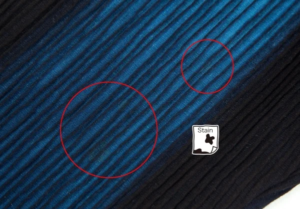プランテーションPlantation コットンバイカラー染めプリーツジップアップジャケット 黒青M K-92941_013