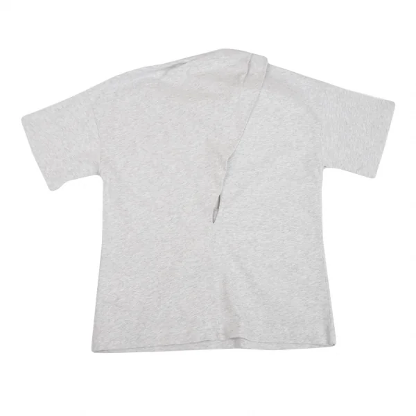 アレキサンダーワンALEXANDER WANG ロゴプリントノットデザインTシャツ ライトグレーXS K-93008_011