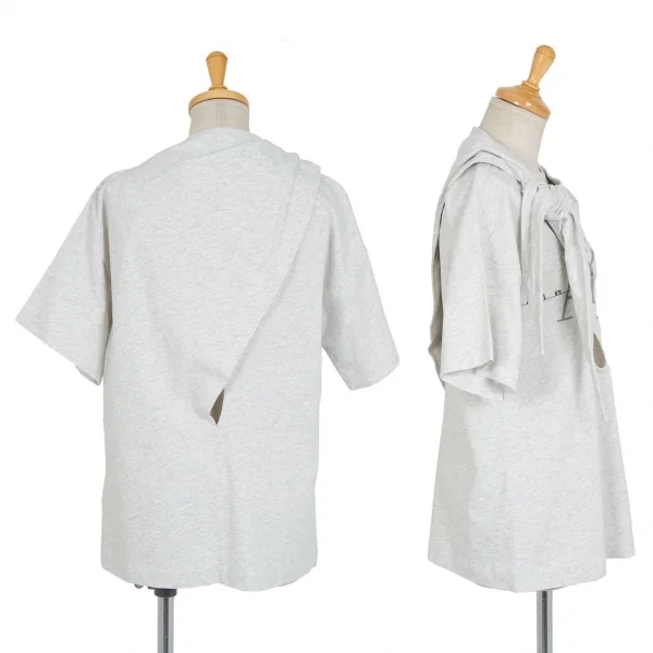 アレキサンダーワンALEXANDER WANG ロゴプリントノットデザインTシャツ ライトグレーXS K-93008_002