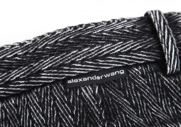 アレキサンダーワンALEXANDER WANG ウォッシュドヘリンボーンパンツ チャコールS K-93017_010