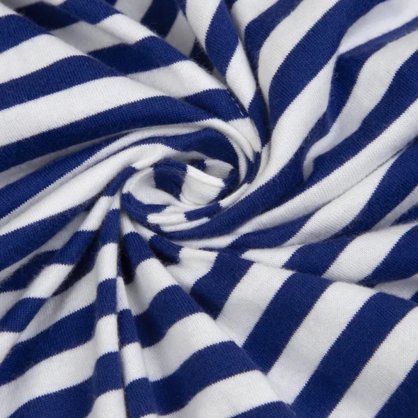 ジュンヤワタナベ コムデギャルソンJUNYA WATANABE COMME des GARCONS コットン天竺マリンボーダーサルエルパンツ 白青XS K-93041_009