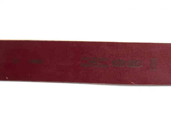 ケンゾーKENZO ボタニカル型押しベルト モカ38 K-93068_008