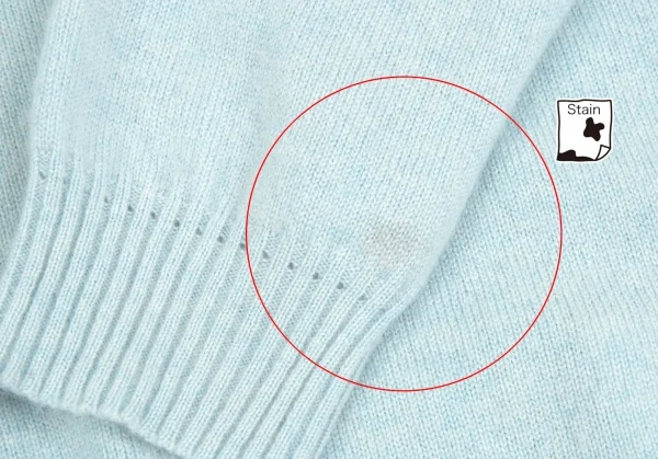 タオ コムデギャルソンtao COMME des GARCONS バスト切替デザインクルーネック七分丈カシミヤニット 水色M位 K-93127_011