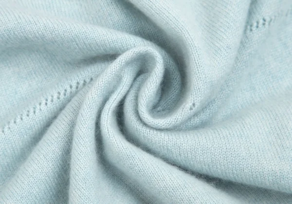 タオ コムデギャルソンtao COMME des GARCONS バスト切替デザインクルーネック七分丈カシミヤニット 水色M位 K-93127_017