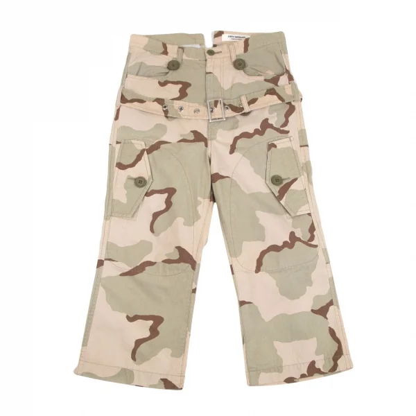 ジュンヤワタナベ コムデギャルソンJUNYA WATANABE COMME des GARCONS リップストップデザートカモクロップドパンツ ベージュS K-93131_001
