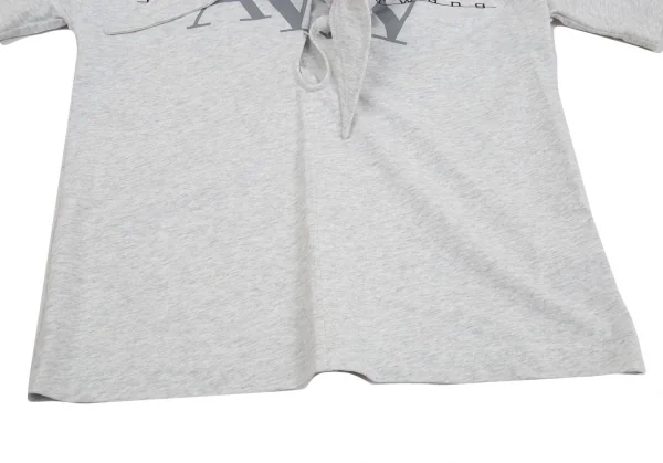 アレキサンダーワンALEXANDER WANG ロゴプリントノットデザインTシャツ ライトグレーXS K-93137_012