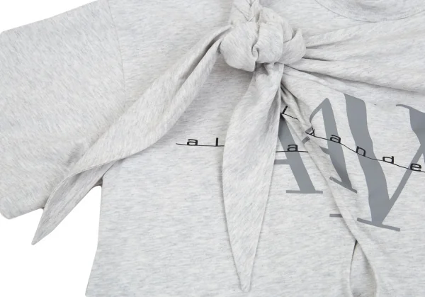 アレキサンダーワンALEXANDER WANG ロゴプリントノットデザインTシャツ ライトグレーXS K-93137_007