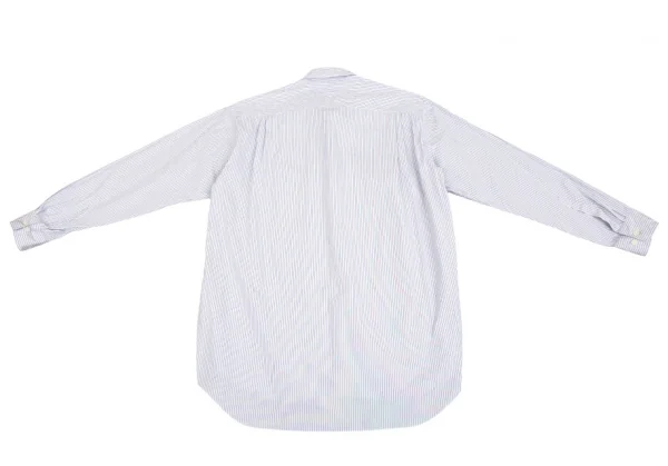 コムデギャルソン オムドゥCOMME des GARCONS HOMME DEUX コットンオルタネイトストライプタブカラーシャツ 白黒水色M K-93205_011