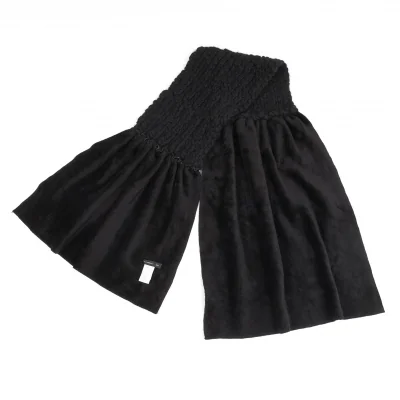 ヨウジヤマモト ノアールYohji Yamamoto NOIR フリース切替チャンキーニットマフラー