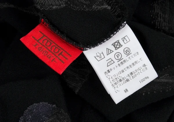 イッセイミヤケ ハートISSEY MIYAKE HaaT ボタニカルジャガードTシャツ 黒2 K-93268_013