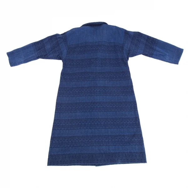 イッセイミヤケ ハートISSEY MIYAKE HaaT 染めドビー織りリバーシブルチェスターコート インディゴ2 K-93277_011