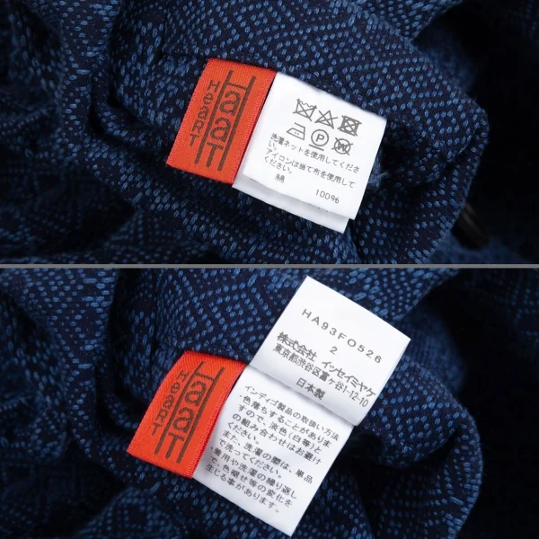 イッセイミヤケ ハートISSEY MIYAKE HaaT 染めドビー織りリバーシブルチェスターコート インディゴ2 K-93277_018