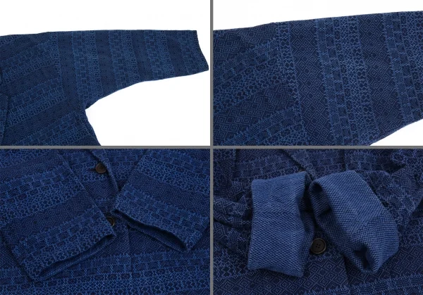 イッセイミヤケ ハートISSEY MIYAKE HaaT 染めドビー織りリバーシブルチェスターコート インディゴ2 K-93277_006