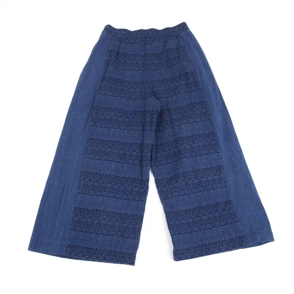 イッセイミヤケ ハートISSEY MIYAKE HaaT 染めドビー織りワイドパンツ インディゴ2 K-93278_006
