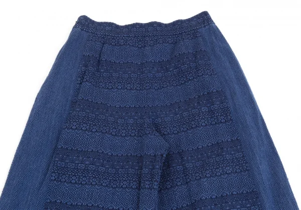 イッセイミヤケ ハートISSEY MIYAKE HaaT 染めドビー織りワイドパンツ インディゴ2 K-93278_007