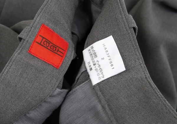 イッセイミヤケ ハートISSEY MIYAKE HaaT ストレッチポリワイドパンツ グレー2 K-93281_015