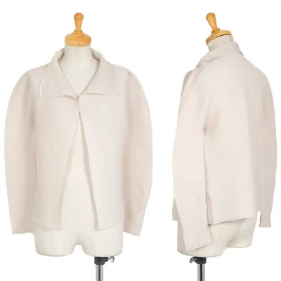 イッセイミヤケ ミーISSEY MIYAKE me ニットプリーツボタンレストップス