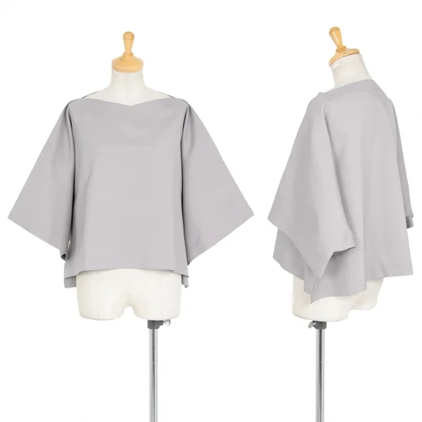 イッセイミヤケISSEY MIYAKE 132 5. スクエアドルマンワイドトップス グレー3 K-93307_001