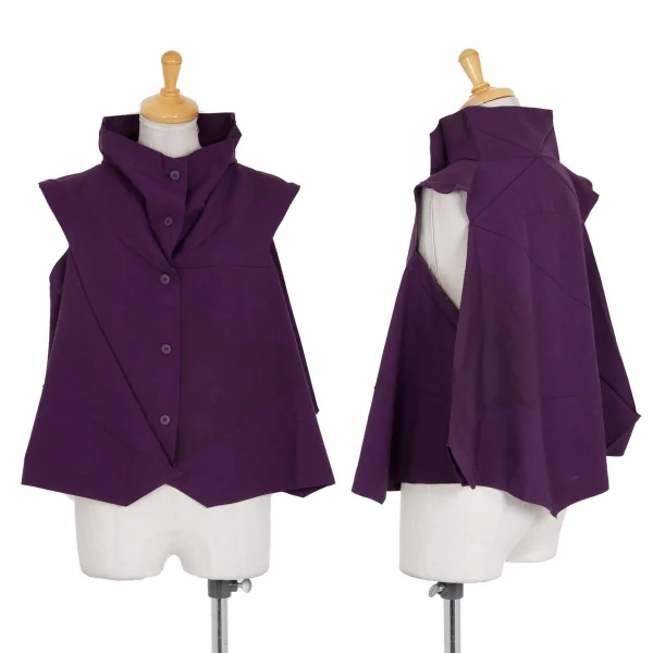 イッセイミヤケISSEY MIYAKE 132 5. 折り紙プリーツノースリーブブラウス