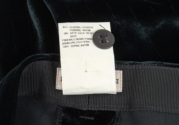 エンポリオアルマーニEMPORIO ARMANI ストライプベロアワイドパンツ 紺38 K-93332_010